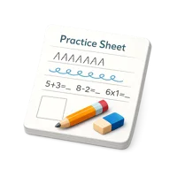 Practice Sheet 3D icon