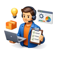 Blue Product Manager 3D icon