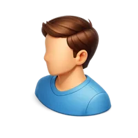 Blue Profile 3D icon