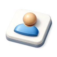 Profile Button 3D icon