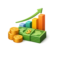 Green Profit 3D icon