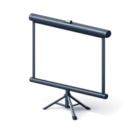Blue Projection Screen 3D icon
