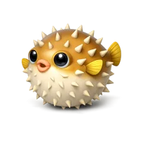 Pufferfish 3D icon