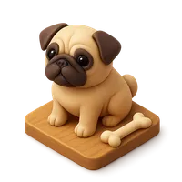 Pug 3D icon