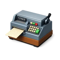 Brown Punch Card Machine 3D icon