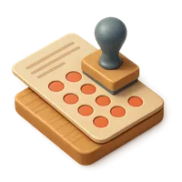 Punch Card 3D icon