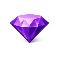 Purple Diamond 3D icon