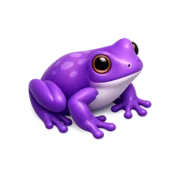 Classic Purple Frog 3D icon