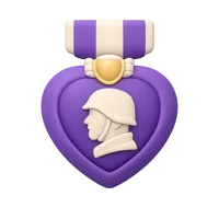 Purple Heart 3D icon
