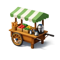 Brown Pushcart 3D icon