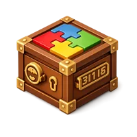 Brown Puzzle box 3D icon