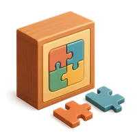 Puzzle box 3D icon