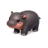Pygmy Hippo 3D icon