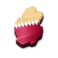 Red Qatar 3D icon
