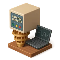 Quantum Computer 3D icon