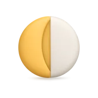 Quarter Moon 3D icon