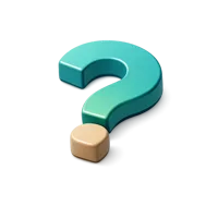 Blue Question Mark 3D icon