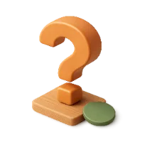 Orange Question Mark 3D icon
