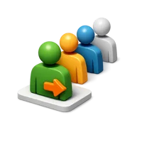 Queue 3D icon