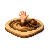 Brown Quicksand 3D icon