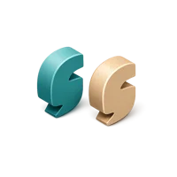 Teal Quotation Marks 3D icon