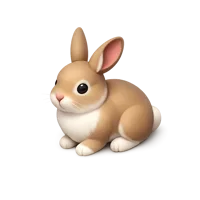 Orange Rabbit 3D icon