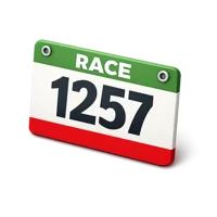Red Race Bib 3D icon