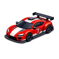 Blue Race Car 3D icon