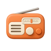 Radio 3D icon