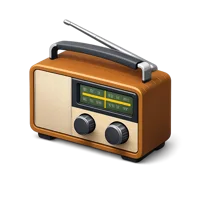 Brown Radio 3D icon
