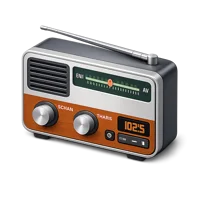 Orange Radio Receiver 3D icon