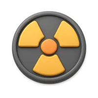 Radioactive Symbol 3D icon
