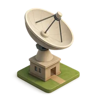 Radio telescope 3D icon