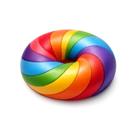 Rainbow Bagel 3D icon