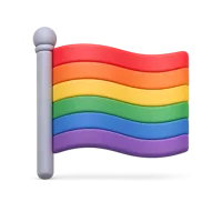 Rainbow Flag 3D icon