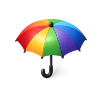 Rainbow Umbrella 3D icon