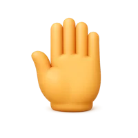 Raised Back Hand 3D icon