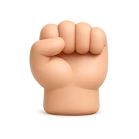 Raised Fist 3D icon