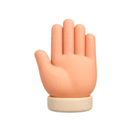 Raised Hand 3D icon