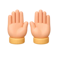 Raised Hands 3D icon