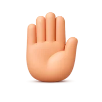 Raised Palm 3D icon