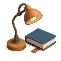 Reading lamp 3D icon