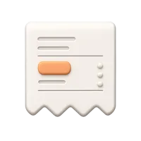 Receipt 3D icon