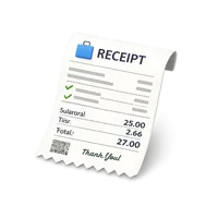 Blue Receipt 3D icon