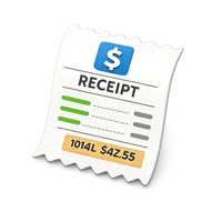 Amber Receipt 3D icon