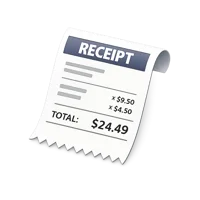 White Receipt 3D icon