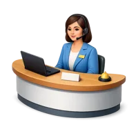 Blue Receptionist 3D icon