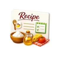 Recipe Card 3D icon