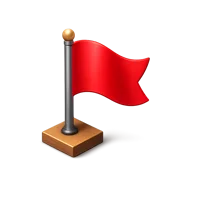 Red Flag 3D icon