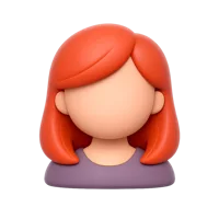 Red Haired Woman 3D icon